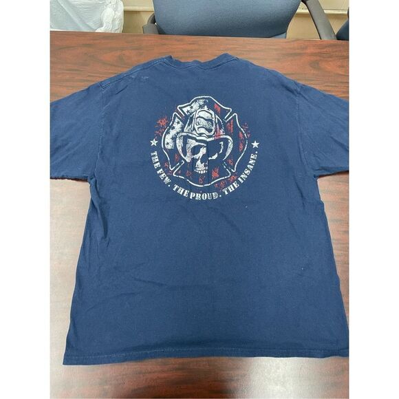 Men’s Fire Department Navy Tee - Picture 4 of 7
